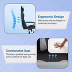 Chaise de jeu FDW Gaming Chaise de bureau massante confortable et élégante avec soutien lombaire réglable, pivotante à 360 degrés et roulettes silencieuses