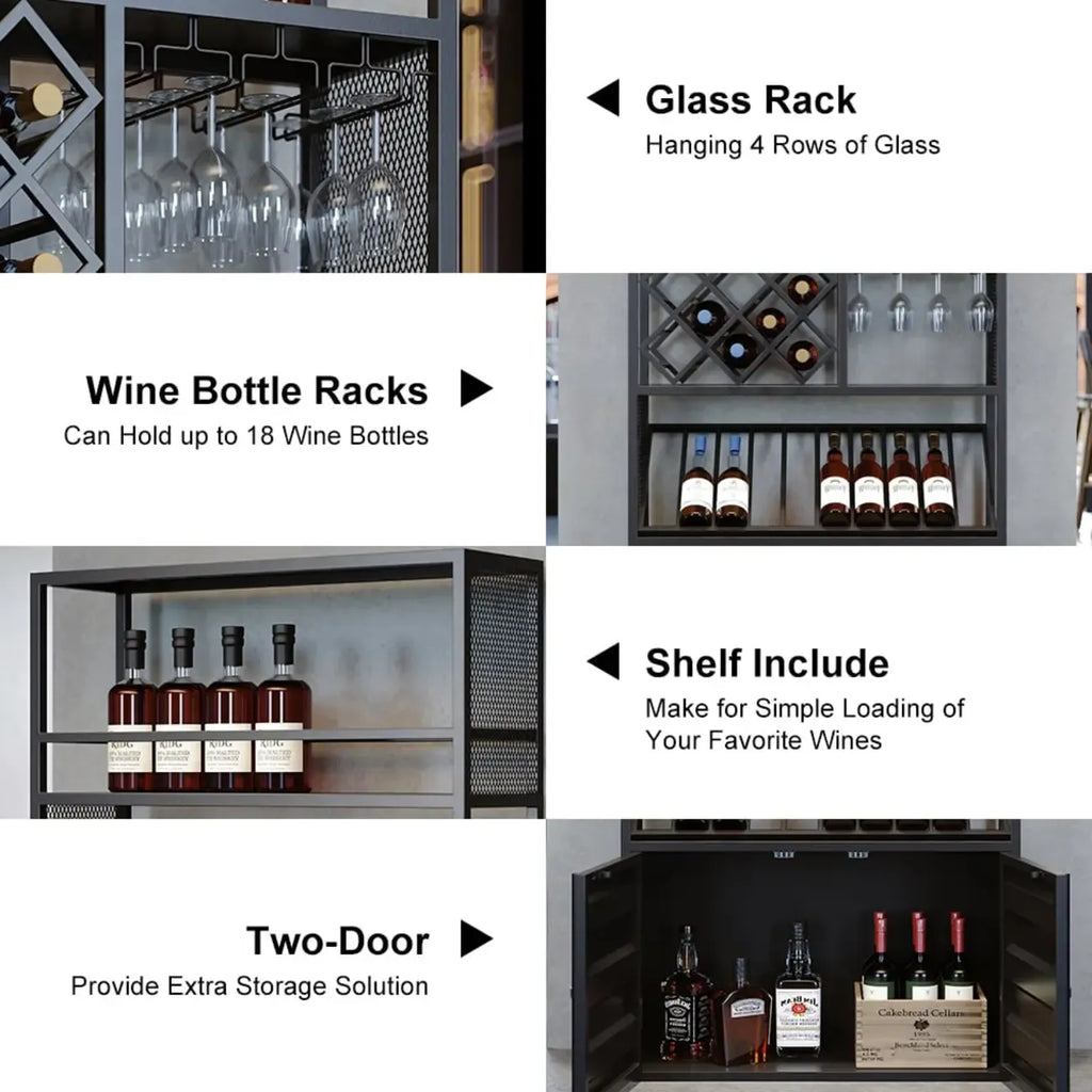 Casier à vin industriel polyvalent en métal avec armoire