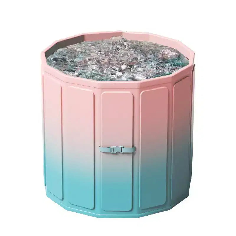 WARMOUNTS 77 Gallon Foldable Cold Plunge Tub with 5-Layer Insulation for Hot & Cold Therapy