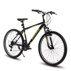 VTT BAMCBASE Agave, VTT Homme Femme 21 Vitesses, Cadre Acier Haute Résistance, Freins V-Brake, Vélo Semi-Rigide pour Adultes
