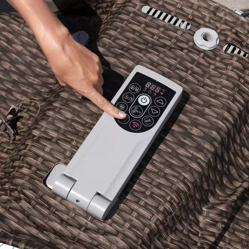 Bestway SaluSpa Bali Spa Gonflable 5 à 7 Personnes, Spa Portable Rond Extérieur Économe en Énergie avec 180 AirJets, 85 x 28