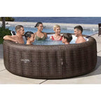 Bestway SaluSpa Bali Spa Gonflable 5 à 7 Personnes, Spa Portable Rond Extérieur Économe en Énergie avec 180 AirJets, 85 x 28
