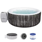 Bestway SaluSpa Bahamas 2-4 Person Inflatable Hot Tub, Round Energy-Efficient Portable Spa with 120 AirJets, 71 x 26