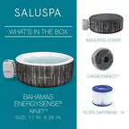 Bestway SaluSpa Bahamas, spa gonflable rond 2-4 personnes avec 120 AirJets, spa portable écoénergétique, 180 x 66 cm