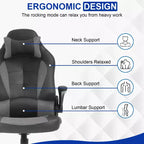 BestMassage Sedia da Gaming, Sedia da Ufficio, Sedia da Scrivania per Computer con Supporto Lombare e Poggiatesta Regolabile, Sedia da Gamer in Pelle PU per Adulti