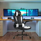 BestMassage Sedia da Gaming, Sedia da Ufficio, Sedia da Scrivania per Computer con Supporto Lombare e Poggiatesta Regolabile, Sedia da Gamer in Pelle PU per Adulti