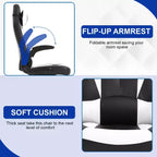 BestMassage Sedia da Gaming, Sedia da Ufficio, Sedia da Scrivania per Computer con Supporto Lombare e Poggiatesta Regolabile, Sedia da Gamer in Pelle PU per Adulti