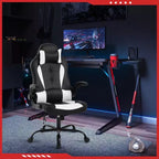 FDW Sedia da Gaming Sedia da Ufficio con Supporto Lombare in Pelle PU Sedie da Videogiochi per Adulti