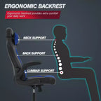 BestMassage Sedia da Gaming Sedia da Scrivania per Computer con Supporto Lombare, Rivestimento e Base Girevole su Rotelle per Giochi su PC e Uso Direzionale