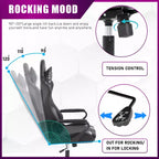 BestMassage Sedia da Gaming Sedia da Ufficio Sedia da Computer con Braccioli Girevole a 360° Supporto Lombare Sedia Direzionale Ergonomica per Adulti