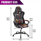 BestMassage Sedia da Gaming Sedia da Ufficio Sedia da Computer con Braccioli Girevole a 360° Supporto Lombare Sedia Direzionale Ergonomica per Adulti