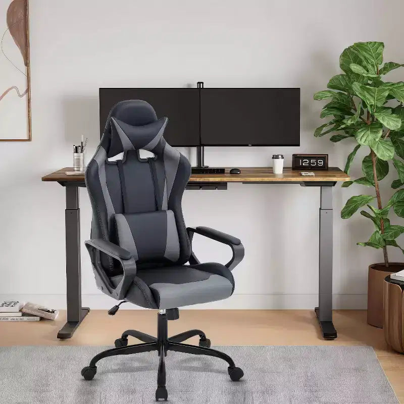 BestMassage Sedia da Gaming Sedia da Ufficio Sedia da Computer con Braccioli Girevole a 360° Supporto Lombare Sedia Direzionale Ergonomica per Adulti
