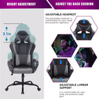 BestMassage Sedia da Gaming Sedia da Ufficio Sedia da Computer con Braccioli Girevole a 360° Supporto Lombare Sedia Direzionale Ergonomica per Adulti