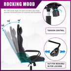 BestMassage Sedia da Gaming Sedia da Ufficio Sedia da Computer con Braccioli Girevole a 360° Supporto Lombare Sedia Direzionale Ergonomica per Adulti