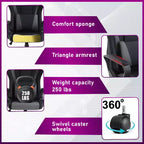 BestMassage Sedia da Gaming Sedia da Ufficio Sedia da Computer con Braccioli Girevole a 360° Supporto Lombare Sedia Direzionale Ergonomica per Adulti