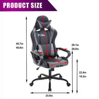 BestMassage Sedia da Gaming Sedia da Ufficio Sedia da Computer con Braccioli Girevole a 360° Supporto Lombare Sedia Direzionale Ergonomica per Adulti