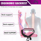 BestMassage Sedia da Gaming Sedia da Ufficio Sedia da Computer con Braccioli Girevole a 360° Supporto Lombare Sedia Direzionale Ergonomica per Adulti