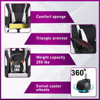 BestMassage Sedia da Gaming Sedia da Ufficio Sedia da Computer con Braccioli Girevole a 360° Supporto Lombare Sedia Direzionale Ergonomica per Adulti