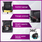 BestMassage Sedia da Gaming Sedia da Ufficio Sedia da Computer con Braccioli Girevole a 360° Supporto Lombare Sedia Direzionale Ergonomica per Adulti
