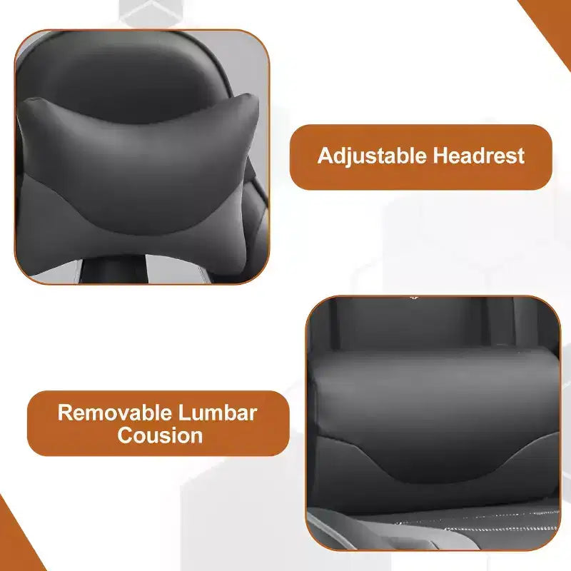 BestMassage Sedia da Gaming Racing da Ufficio con Funzione Massaggio Supporto Lombare in Pelle PU per Adulti