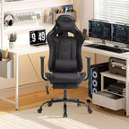BestMassage Sedia da Gaming Racing da Ufficio con Funzione Massaggio Supporto Lombare in Pelle PU per Adulti