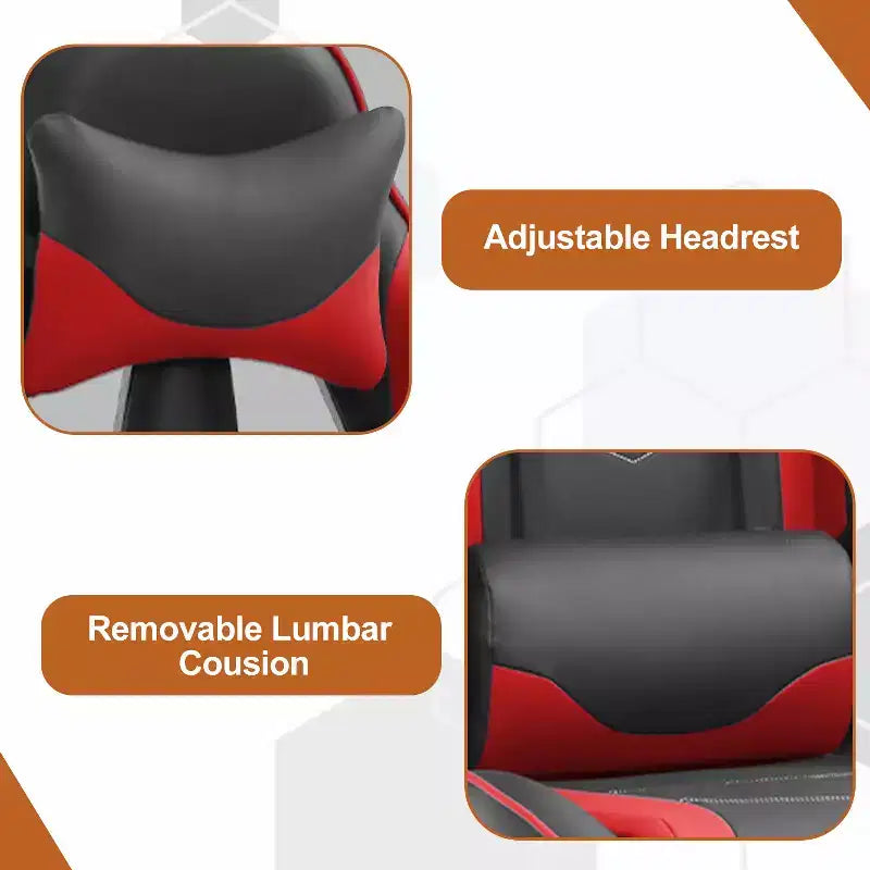 BestMassage Sedia da Gaming Racing da Ufficio con Funzione Massaggio Supporto Lombare in Pelle PU per Adulti