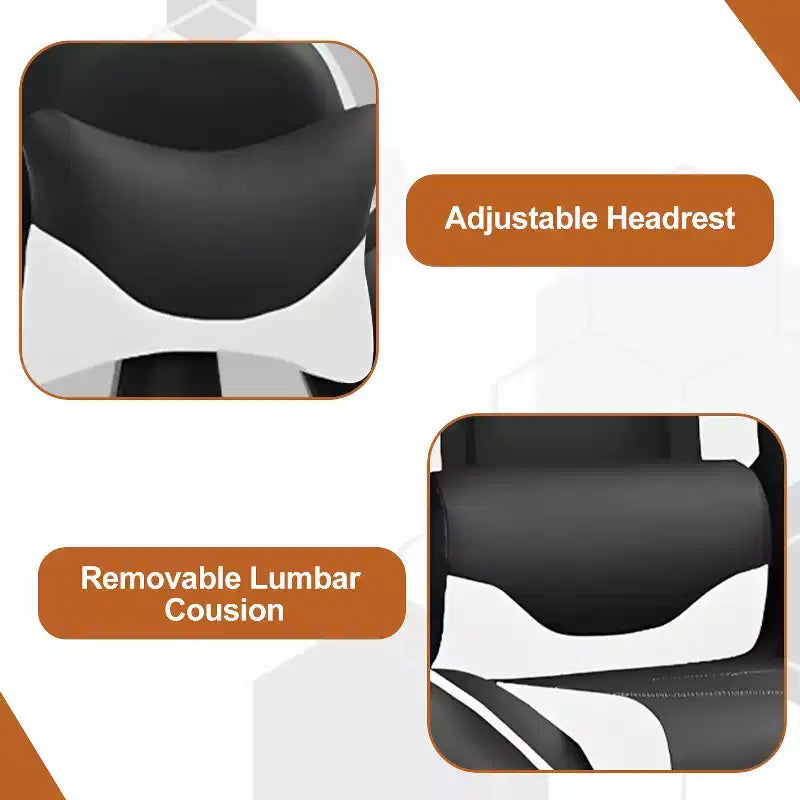 BestMassage Sedia da Gaming Racing da Ufficio con Funzione Massaggio Supporto Lombare in Pelle PU per Adulti