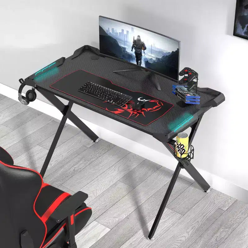Bureau de jeu 43x23 avec pieds en X