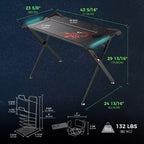 Bureau de jeu 43x23 avec pieds en X