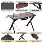 Bureau de jeu 44x25 avec pieds en R
