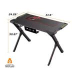 Bureau de jeu 44x25 avec pieds en R
