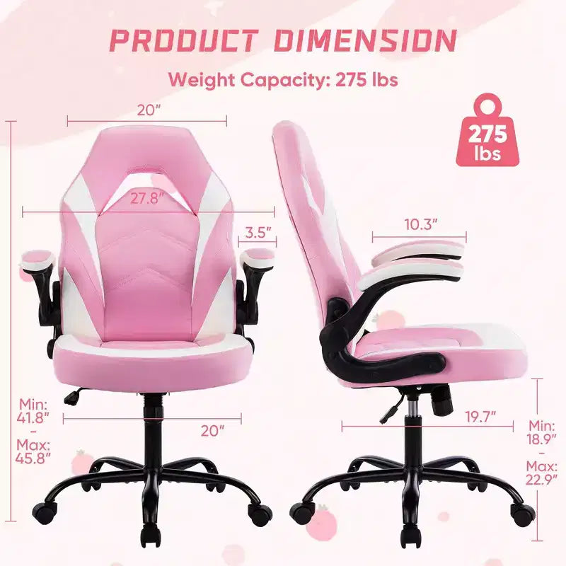 FIRNEWST Next - Level Gaming Comfort: Sedia Ergonomica in Pelle PU con Braccioli Ribaltabili Regolabili