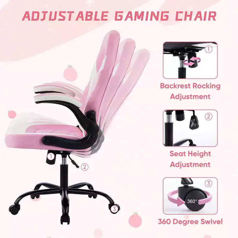 FIRNEWST Next - Level Gaming Comfort: Sedia Ergonomica in Pelle PU con Braccioli Ribaltabili Regolabili