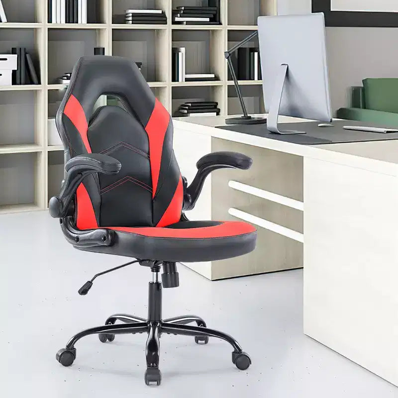 FIRNEWST Next - Level Gaming Comfort: Sedia Ergonomica in Pelle PU con Braccioli Ribaltabili Regolabili