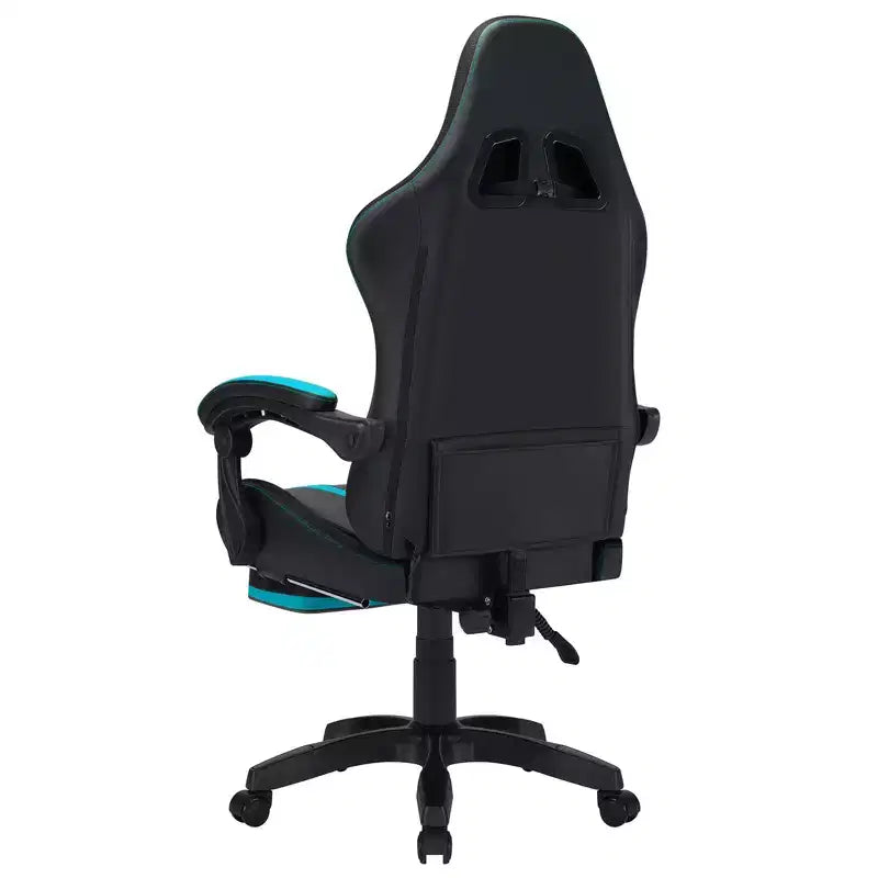 Fauteuil de massage et de jeu extra-large Hoffree, Fauteuil de bureau ergonomique pour PC avec repose-pieds et réglable