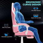 Fauteuil de massage et de jeu extra-large Hoffree, Fauteuil de bureau ergonomique pour PC avec repose-pieds et réglable