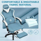 Sedia da Gaming Ergonomica da Ufficio PC Hoffree in Pelle con Massaggio, Poggiapiedi e Regolabile