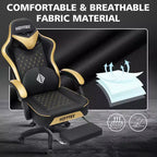 Sedia da Gaming Ergonomica da Ufficio PC Hoffree in Pelle con Massaggio, Poggiapiedi e Regolabile
