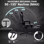 Sedia da Gaming Ergonomica da Ufficio PC Hoffree in Pelle con Massaggio, Poggiapiedi e Regolabile