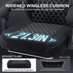 Sedia da gaming Hoffree traspirante con massaggio Sedia da ufficio ergonomica per PC con altoparlante Bluetooth e poggiapiedi