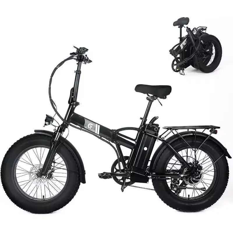 Bicicletta elettrica per adulti, Ebike pieghevole con pneumatici fat da 20 x 4.0, batteria rimovibile da 48V e cambio a 7 velocità, ideale per il pendolarismo