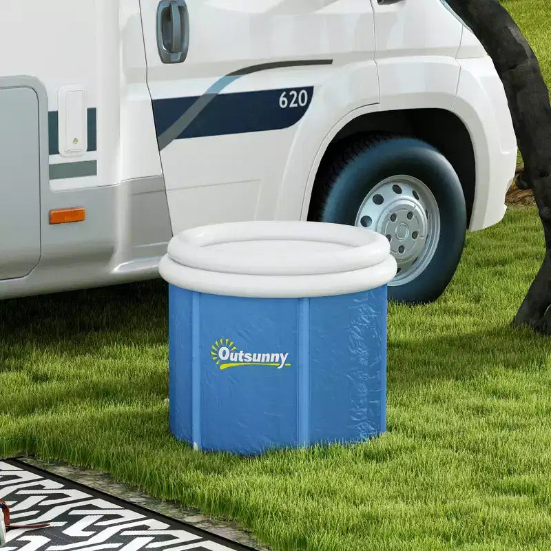 Baignoire de glace portable, baignoire de plongée froide extérieure avec couvercle thermique, housse et sac de transport, pour la récupération des athlètes et la thérapie par l'eau froide