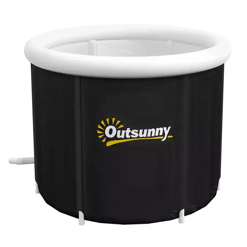 Baignoire de glace portable, baignoire de plongée froide extérieure avec couvercle thermique, housse et sac de transport, pour la récupération des athlètes et la thérapie par l'eau froide