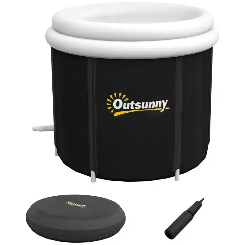 Portable Ice Bath Tub, Outdoor Cold Plunge Tub with Thermo Lid, Cover and Carry Bag, for Athletes Recovery and Cold Water Therapy