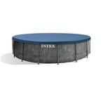 ENSEMBLE PISCINE HORS-SOL RECTANGULAIRE GRAPHITE GREYWOOD PRISM FRAME PREMIUM INTEXTM - 4,57M X 1,22M