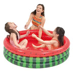 Pool Central Inflatable Round 3 Ring Watermelon Kiddie Swimming Pool - 47