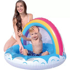Piscine gonflable pour bébé avec auvent arc-en-ciel Pool Central 37