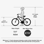 hykolity Bicicletta da Montagna con Ruote da 26 27.5 pollici, Bici MTB a 18 velocità con Sospensione Completa, Sella Regolabile per Ciclismo Outdoor Uomo Donna