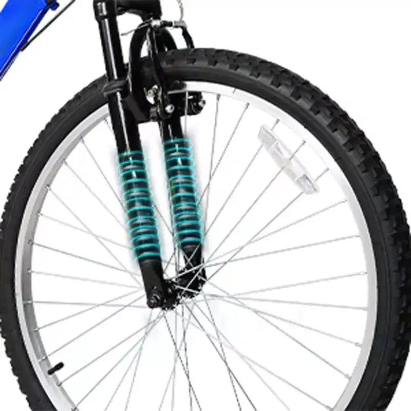 hykolity Bicicletta da Montagna con Ruote da 26 27.5 pollici, Bici MTB a 18 velocità con Sospensione Completa, Sella Regolabile per Ciclismo Outdoor Uomo Donna