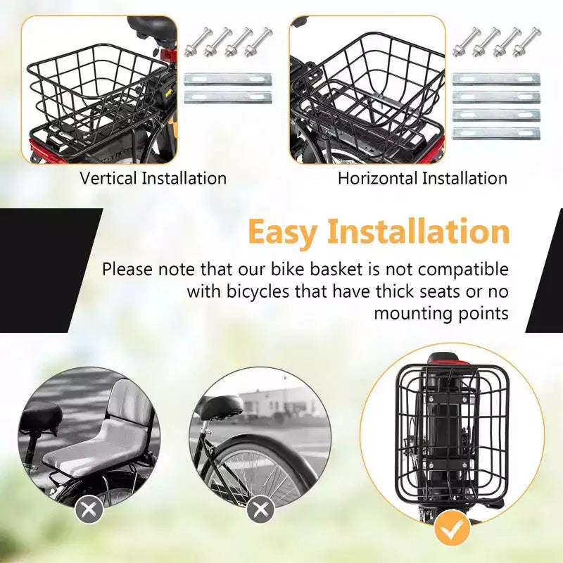 Bici Elettrica Pieghevole Costway 16 con Motore Brushless da 650 W di Picco